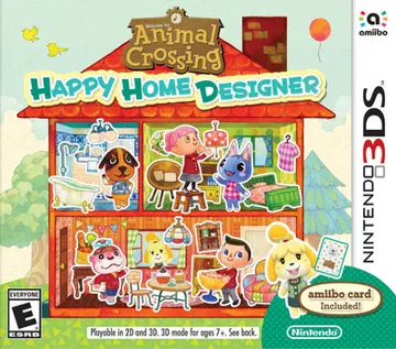 Animal Crossing - Happy Home Designer (USA)(En,Fr) box cover front